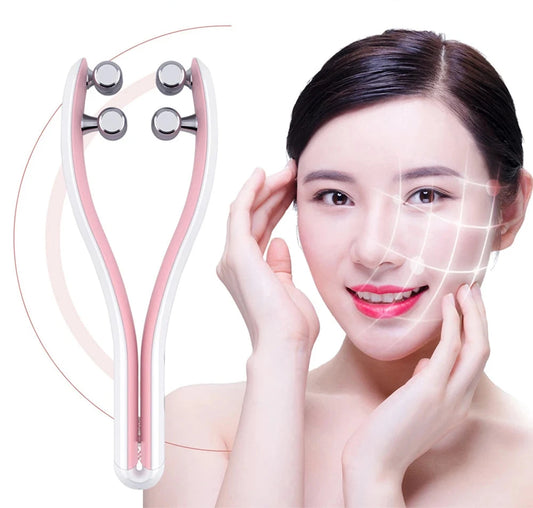 Y-Shaped Electric Face Lifting Roller with EMS Microcurrent